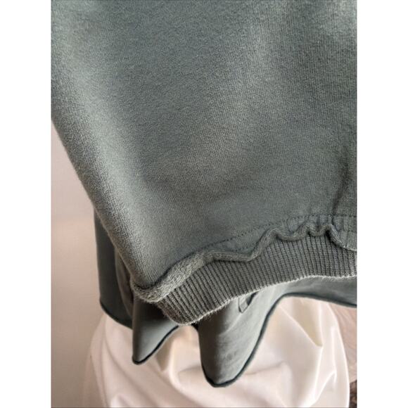 NWT Kleen Green Long Sleeve Kangaroo Pocket High Low Tunic Top #0724 SM - Picture 6 of 7